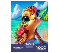 Tortue de mer Puzzle 1000 Pieces Cadeau Unique Jeu Éduchatif Défi Jouet À De Qualité Supérieure Peinture Art pour Adultes Et Enfants À Partir De 14 Ans 70x50cm/1000pcs