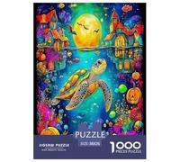 Tortue de mer Puzzle 1000 Pièces Cadeau Unique Jeu Éduchatif Défi Jouet À De Qualité Supérieure Peinture Art pour Adultes Et Enfants À Partir De 12 Ans 38x26cm/1000pcs