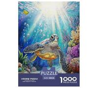 Tortue de mer Puzzle 1000 Pièces Cadeau Unique Jeu Éduchatif Défi Jouet À De Qualité Supérieure Peinture Art pour Adultes Enfants 38x26cm/1000pcs
