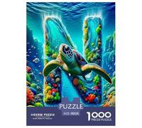 Tortue de mer Puzzle 1000 Pièces Educa Jouet en Bois Cadeau Unique De l'art De La Décoration Jeu Éduchatif Challenge Toy Adultes Et Enfants À Partir De 14 Ans 38x26cm/1000pcs