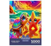 Tortue de mer Puzzle 1000 Pièces Educa Jouet en Bois Cadeau Unique De l'art De La Décoration Jeu Éduchatif Challenge Toy pour Adultes Et Enfants À Partir De 12 Ans 70x50cm/1000pcs