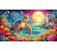 Tortue de mer Puzzle de 1000 pièces Décoration pour Enfants de 12 Ans 38x26cm/1000pcs