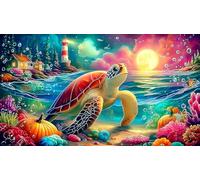 Tortue de mer Puzzle de 1000 pièces pour Adultes Décoration Carton 100% recyclé 38x52cm/1000pcs