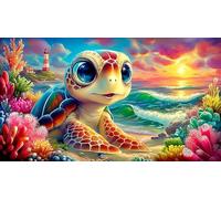 Tortue de mer Puzzle de 1000 pièces pour Adultes Jeux éducatifs Classiques Décoration 38x52cm/1000pcs