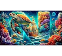 Tortue de mer Puzzle de 1000 pièces pour Enfants de 12 Ans Jeux stimulants et cérébraux Décoration 75x50cm/1000pcs
