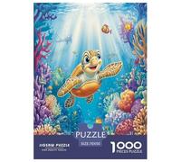 Tortue de mer Puzzles 1000 Pieces Cadeau Unique Jeu Éduchatif Défi Jouet À De Qualité Supérieure Peinture Art pour Adultes Et Enfants À Partir De 14 Ans 70x50cm/1000pcs