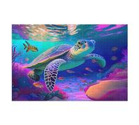 Tortue de mer Puzzles Adulte 1000 Pieces Cadeau Famille Puzzle Classique 3D EnfFourmisJouet en Bois Cadeau Unique (75×50cm)