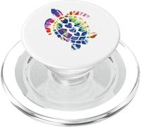 Tortue de mer Tie-Dye Mignonne Amoureux de Tortues de Mer Rainbow Tie PopSockets PopGrip pour MagSafe