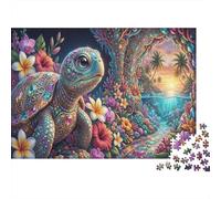 Tortue de merPuzzle Premium 1000 Pièces Crystal Cave Coral pour Seniors Anti-Stress Loisirs Créatifs Cadeau d'anniversaire 38x26cm/1000pcs