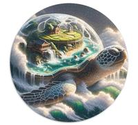 Tortue de merPuzzles en Bois 1000 Pièces pour Adultes Et Enfants Rond Fantaisie CityCadeau De Jouets À Défi Créatif1000pcs (67.5x67.5cm)