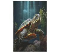 Tortue de Mers Puzzle en Bois Enfant 1000 Pièces - Jeu EduChatif Motricité Fine Et Concentration - Puzzles pour Adultes 78×53cm