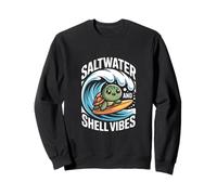 Tortue de Surf en Eau salée et Coquillage Sweatshirt