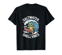 Tortue de Surf en Eau salée et Coquillage T-Shirt
