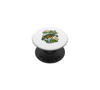 Tortue d'eau Douce Motif nénuphar PopSockets PopGrip Adhésif