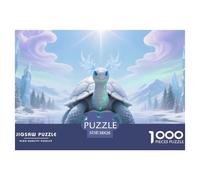 Tortue Dragon1000 Pièces Aquarelle Puzzle Faune Sauvage pour Adultes Jeu D'Intelligence Parfaitpourla Détente Créativité Et CommeCadeau38x26cm/1000pcs