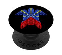 Tortue Drapeau île de la Réunion Idée-Cadeau Réunionnais PopSockets PopGrip Adhésif