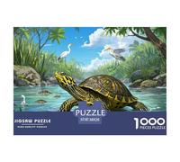 Tortue du Temple à tête Jaune Puzzle 1000 Pièces Educa Jouet en Bois Divertissement Créatif De l'art De La Décoration Jeu Éduchatif Challenge Toy Adultes Et Enfants À Partir De 14 Ans 38x26cm/1000pcs