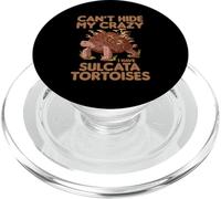 Tortue éperon Africaine pour Les Amoureux des Reptiles Sulcata PopSockets PopGrip pour MagSafe