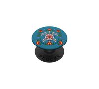 Tortue Florale Motifs folkloriques Fleurs PopSockets PopGrip Adhésif