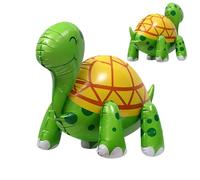 Tortue gonflable, ballons d'animaux qui marchent - Ballons gonflables en aluminium - Grands animaux gonflables, ballon tortue de mer souriant pour fête prénatale au zoo de la forêt de la jungle