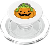 Tortue Halloween Citrouille PopSockets PopGrip pour MagSafe