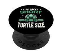 Tortue Je ne suis Pas Petite, Je suis Une Tortue de la Taille d'une Tortue PopSockets PopGrip Adhésif