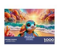 Tortue Jeune des Marais vaseux Puzzle 1000 Pièces Adultes Animal Puzzles 1000 Pièces Défi Jouet Décor À La Maison 38x26cm/1000pcs