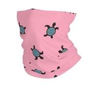 Tortue Marine Roses, Animal Marin D'Hawaï Protection du Visage Ultra-Douce Décoration Faciale Anti-Solaire Tube Bandeaux pour Jogging Cyclisme Yoga 25X50Cm