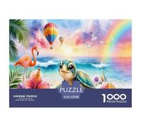 Tortue Mignonne Puzzle 1000 Pièces Adultes Enfants Animal Puzzles 1000 Pièces Jeu ÉduChatif Décor À La Maison 52x38cm/1000pcs