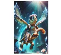 Tortue Mignonne Puzzle en Bois 1000 Pièces, DIY, Divertissement Créatif, Amusement Puzzles pour Adultes Et Enfants À Partir De 12 Ans, （78×53cm）