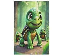 Tortue Mignonne Puzzles Adulte 1000 Pieces Cadeau Famille Puzzle Classique 3D EnfantsJouet en Bois Cadeau Unique 78×53cm