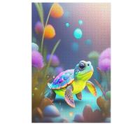 Tortue Mignonne Puzzles Adulte 1000 Pieces Cadeau Famille Puzzle Classique 3D Puzzle EnfantsJouet en Bois Cadeau Unique Décoration Intérieure (78×53cm)