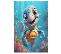 Tortue Mignonne Puzzles en Bois 1000 Pièces pour Adultes, Matériaux Recyclables De Qualité Supérieure Puzzle, Jeu en Famille, 78×53cm