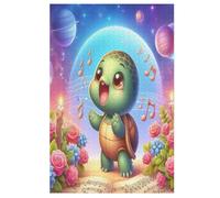 Tortue Mignonne Puzzles en Bois, De Décompression Puzzle, pour Adultes Enfants 1000 Pièces Jouets De Décompression 78×53cm