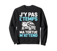 Tortue Motif Mignon Enfant Garçon Fille ma Tortue m'attend Sweatshirt