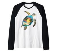 Tortue Motif Palmiers Vagues Festival été Turtle Surf Manche Raglan