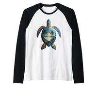 Tortue Motif Palmiers Vagues Festival été Turtle Surf Manche Raglan