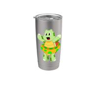 Tortue Natation Bouée gonflable Été Gobelet isotherme en acier inoxydable double paroi