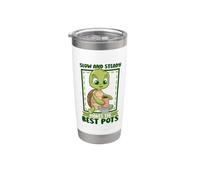 Tortue patiente - Poterie Gobelet isotherme en acier inoxydable double paroi