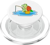 Tortue Pêcheur Canne à pêche Pêche PopSockets PopGrip pour MagSafe