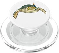 Tortue Plongeur Tuba Plongée PopSockets PopGrip pour MagSafe
