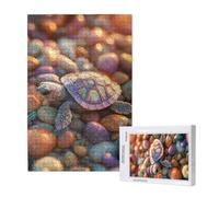 Tortue Puzzle 1500 Pièces Adultes Puzzle Animal Classique, Activite Manuelle Adulte, Puzzles de Jeu Stimulants, Puzzles impossible, Enjoy Activités de défi Familial pour Ies Soirées de Jeu,p1542t
