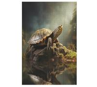 Tortue Puzzles Adulte 1000 Pieces Cadeau Famille Puzzle Classique 3D EnfantsJouet en Bois Cadeau Unique （78×53cm）