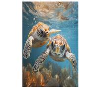 Tortue Puzzles Adulte 1000 Pieces Cadeau Famille Puzzle Classique 3D EnfFourmisJouet en Bois Cadeau Unique 78×53cm