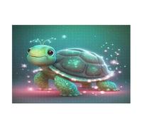 Tortue Puzzles en Bois 1000 Pièces pour Adultes, Poster Jigsaw Puzzle, Design Unique Jouet Éducatif pour Adolescents Et Enfants Idée Cadeau （75×50cm）