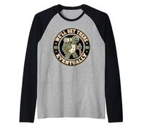 Tortue randonnée Citation We'll Get There Eventually Manche Raglan