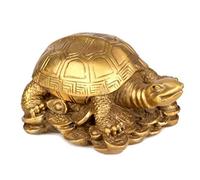Tortue Sculpture Statue Longévité Tortue Figurine Statuette Pur Cuivre Décoration Ornement Moderne Maison Boutique Salon Entreprise Feng Shui Décor