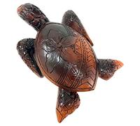 Tortue sur bois sculptée à la main - Décoration murale en bois - Tortue tropicale - Décoration de salle de bain - Décoration murale Xbk597