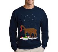 Tortue Verte T-Shirts drôle Pull Laid Cadeau Gueule de Bois Renne Sweat Petit Bleu Marine