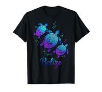 Tortues de mer Belize - Coquillage dégradé Bleu Violet Vif T-Shirt